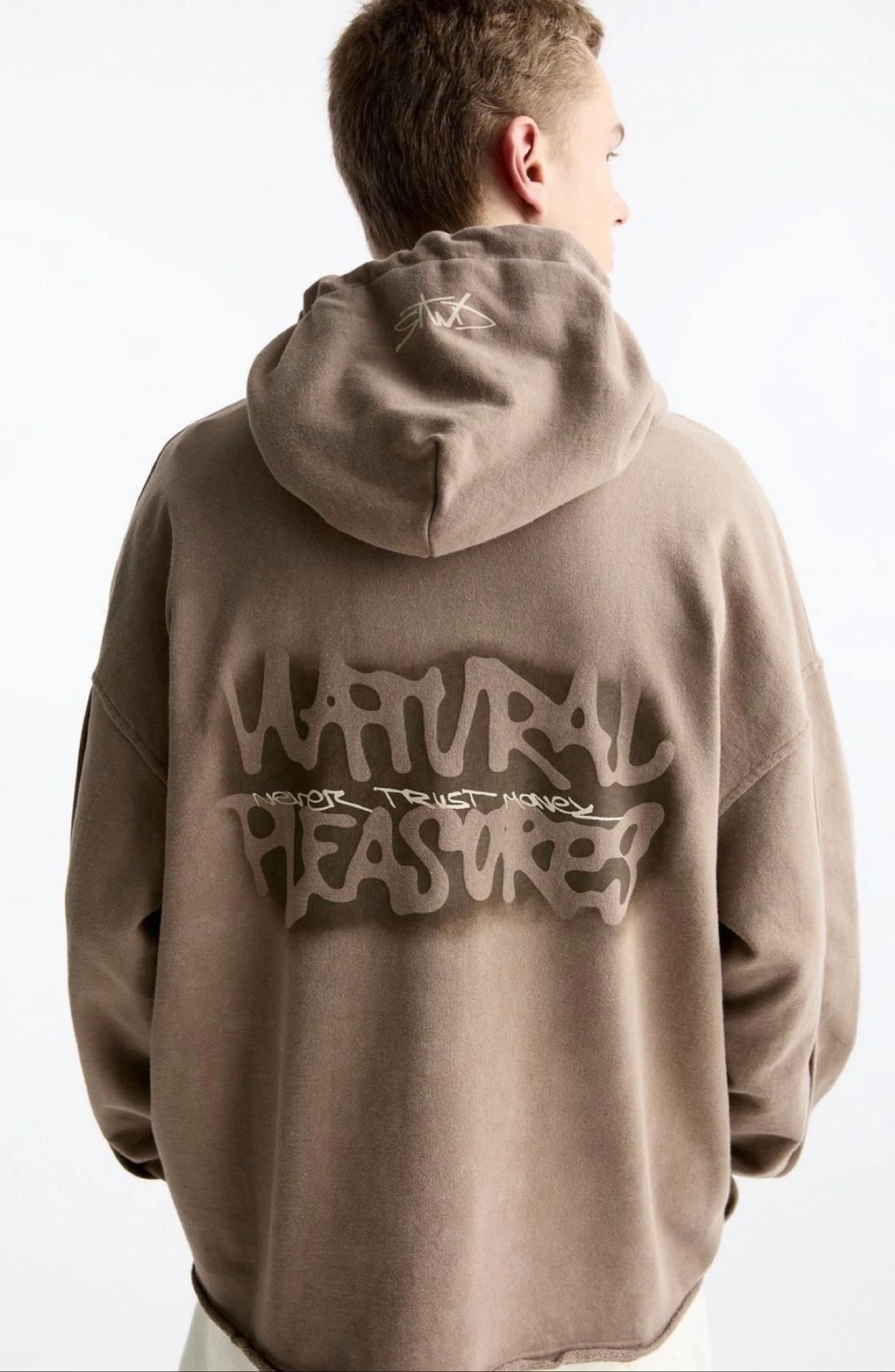 Oversized Hoodie Brown "Natural Pleasure" – Like New – photo 2